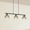 Image de Lindby suspension Pendura, noir, verre, longueur 75 cm