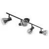 Image de Lindby Plafonnier Pendura à intensité variable (Moderne) en Gris Verre e. a. pour Salon & Salle manger (à 4 lampes, E14) Luminaire Lampe Plafond Eclerage Eclairage