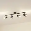 Image de Plafonnier Lindby Pendura, à 4 lampes, noir, verre