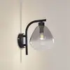 Image de Lindby, applique murale Pendura, Ø 15 cm, noir, verre