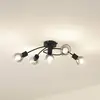 Image de Lindby plafonnier Pendura, à 5 lampes, noir, verre