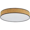 Image de Lindby LED Plafonnier Jutis (Moderne) en Marron Bois e. a. pour Salon & Salle à manger (1 lampe,à), Eclairage Lampe Luminaire Plafond Eclerage Interieur