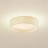 Image de Lindby Plafonnier LED Eilif, tissu, blanc, Ø 40 cm, CCT