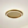 Image de Lindby Plafonnier LED Kunis, or, plastique, Ø 46cm