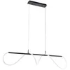 Image de Lucande LED Suspension Kisune (Moderne) en Noir e. a. pour Salon & Salle à manger (1 lampe,à), lampe plafonnier suspension