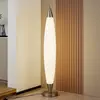 Image de Lucande, lampe sur pied LED Tarell, blanc/nickel, 146 cm, à intensité variable