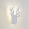 Image de Applique murale LED Lindby, blanc, métal, renne