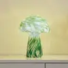 Image de Lindby lampe à poser Hubi, vert, verre, Ø 22 cm, forme de champignon