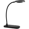 Image de Lindby Siona Lampe de table à DEL à intensité variable (moderne) pour salon et salle à manger (1 source lumineuse) Noir