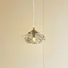 Image de Lindby suspension Piatra, ambre/laiton, verre, Ø 16 cm, G9