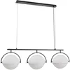 Image de Lucande Suspension Helva à intensité variable (Scandinave) en Blanc e. a. pour Salon & Salle manger (à 3 lampes, E27) design suspension lampe plafonnier