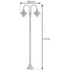 Image de Lindby, luminaire d'extérieur Madea, blanc, à 2 lampes, 213 cm, E27, IP44