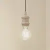 Image de Suspension Lindby Hattie, douille E27, beige, Ø 5 cm