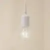 Image de Suspension Lindby Hattie, douille E27, blanc, Ø 4,7 cm
