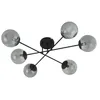 Image de Lindby Plafonnier Isamer à intensité variable (Moderne) en Noir Métal e. a. pour Salon & Salle manger (à 6 lampes, E14) Luminaire Lampe Plafond Eclerage Eclairage Interieur