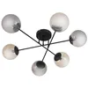 Image de Lindby Plafonnier Isamer à intensité variable (Moderne) en Noir Métal e. a. pour Salon & Salle manger (à 6 lampes, E14) Luminaire Lampe Plafond Eclerage Eclairage Interieur
