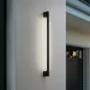 Image de Applique murale LED Lindby Neano, 90 cm, noir, métal, IP54