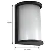 Image de Applique d'extérieur LED Lindby Calvik, noire, rainurée, IP44