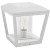 Image de Lucande Luminaire extérieur Dunia à intensité variable (Moderne) en Blanc Aluminium (1 lampe,à E27), Borne lumineuse borne luminaire pour socle