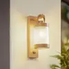 Image de Applique d'extérieur Lindby Yrene, 20 cm, beige, capteur, riffle