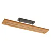 Image de Lindby LED Plafonnier Nesaja à intensité variable (Traditionnel) en Marron Bois e. a. pour Salon & Salle manger (1 lampe,à), bois plafonnier lampe