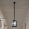 Image de Lindby suspension d'extérieur Bolgar, noir, métal, verre