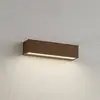 Image de Lucande Applique d'extérieur LED Lengo, 25 cm, marron, down, 3000K