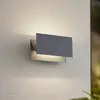 Image de Lucande applique d'extérieur LED Meja, gris, aluminium, 27cm, IP54