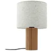 Image de Lindby Lampe à poser Kimiko (Scandinave) en Marron Bois e. a. pour Salon & Salle manger (1 lampe,à E27), textile