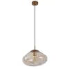 Image de Lindby Suspension en verre Lelia à intensité variable (Moderne) Beige Verre e. a. pour Salon & Salle manger (1 lampe,à E27), Luminaire Lampe plafond Plafonnier