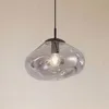 Image de Lindby Suspension en verre Lelia à intensité variable (Moderne) Gris Verre e. a. pour Salon & Salle manger (1 lampe,à E27), Luminaire Lampe plafond Plafonnier