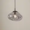 Image de Lindby suspension Lelia, gris fumé, verre, Ø 35 cm