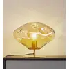 Image de Lindby lampe à poser Lelia, ambre, verre, métal, Ø 35 cm