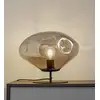 Image de Lindby lampe à poser Lelia, gris fumé, verre, métal, Ø 35 cm