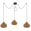 Image de Lucande Luminaire extérieur Taniola à intensité variable (Traditionnel) en Marron Bois (à 3 lampes, E27) Suspension