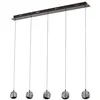 Image de Lucande LED Suspension en verre Hayley (Moderne) Transparent Verre e. a. pour Salon & Salle à manger (à 5 lampes,), Luminaire Lampe plafond Plafonnier Suspendue