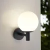 Image de Lindby Applique extérieure Dangan à intensité variable (Moderne) en Blanc Verre (1 lampe,à E27), pour mur extérieur/façade de maison terrasse und balcon