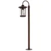 Image de Lindby Luminaire extérieur Zayn à intensité variable (Antique, Classic) en Marron Aluminium (1 lampe,à E27) Borne lumineuse borne luminaire pour socle