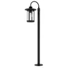 Image de Lindby Luminaire extérieur Zayn à intensité variable (Antique, Classic) en Noir Aluminium (1 lampe,à E27) Borne lumineuse borne luminaire pour socle