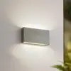 Image de Applique d'extérieur LED Lindby Jarte, argent, métal, 17 cm, IP54