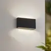 Image de Applique d'extérieur LED Lindby Jarte, noir, métal, 17 cm, IP54