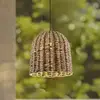 Image de Suspension d'extérieur Lindby Taryn, marron, plastique, IP44 35 cm