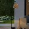 Image de Lindby Lampadaire d'extérieur Taryn, marron, plastique, IP44 172 cm
