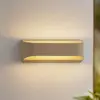 Image de Lindby Applique d'extérieur LED Lenore, beige, métal, 36,5 cm
