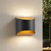 Image de Applique d'extérieur LED Lindby Lenore, noir, métal, 13,5 cm