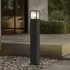 Image de Lucande Borne lumineuse Klemens, 90 cm, noir, métal, IP54