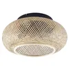 Image de Lucande Ventilateur de plafond avec lampe Cordie à intensité variable (Traditionnel) en Marron e. a. pour Salon & Salle manger (à 4 lampes, E27)