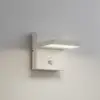 Image de Applique d'extérieur LED Lucande Silvan, blanc, capteur, IP54, 16cm