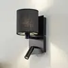 Image de Lindby Applique murale Aiden, 30 cm, noir, lampe de lecture LED, E14