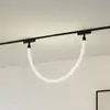 Image de Lindby Tube lumineux LED Lumaro, longueur 100 cm, textile, 48 V